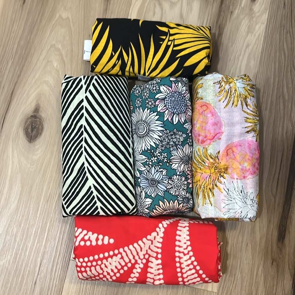 🛍️🌸Foldable lined totes NWOT